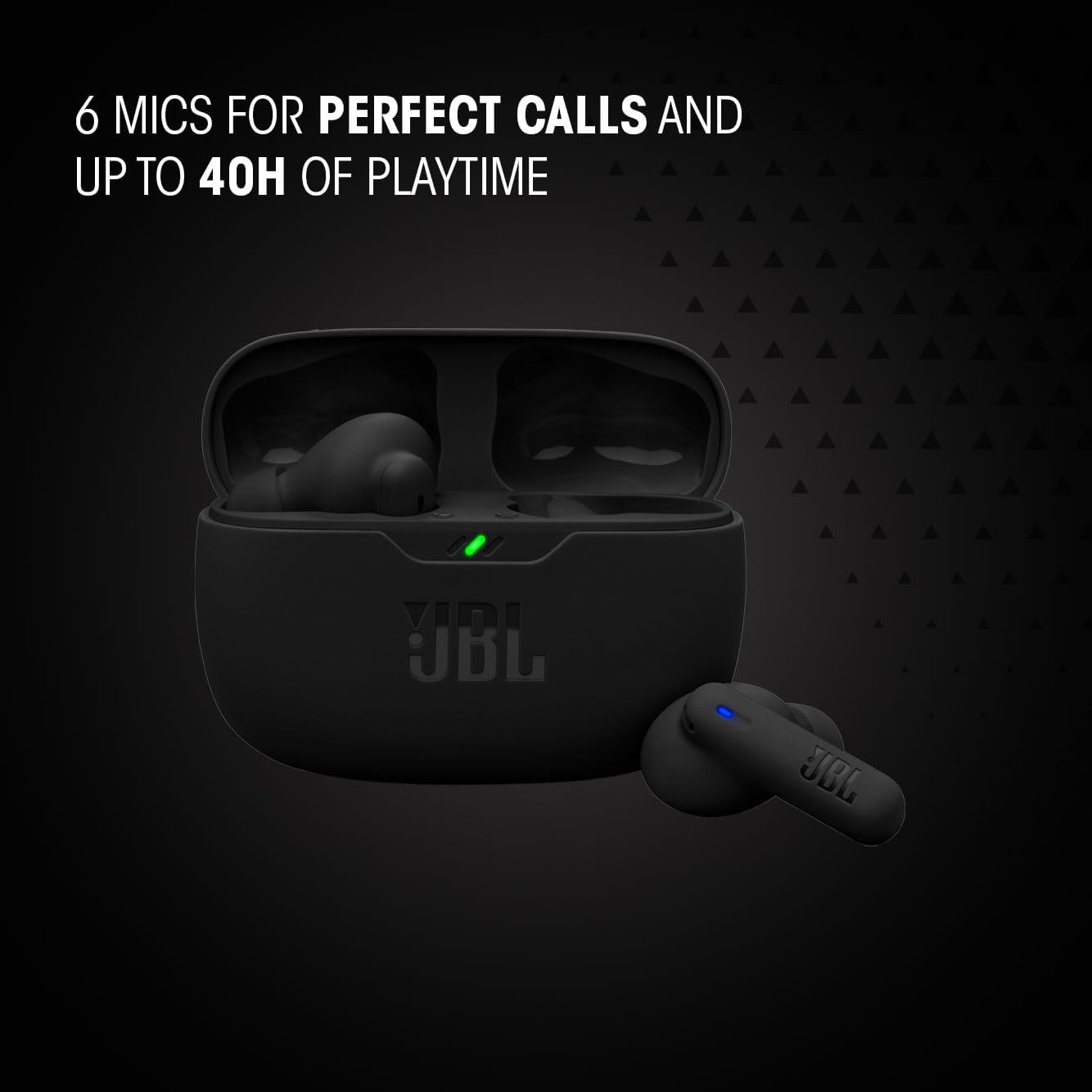 Fone de Ouvido Sem Fio, JBL, Bluetooth, Wave Beam 2, Intra Auricular, Sem Fio, Resistente À Água e Poeira - Preto