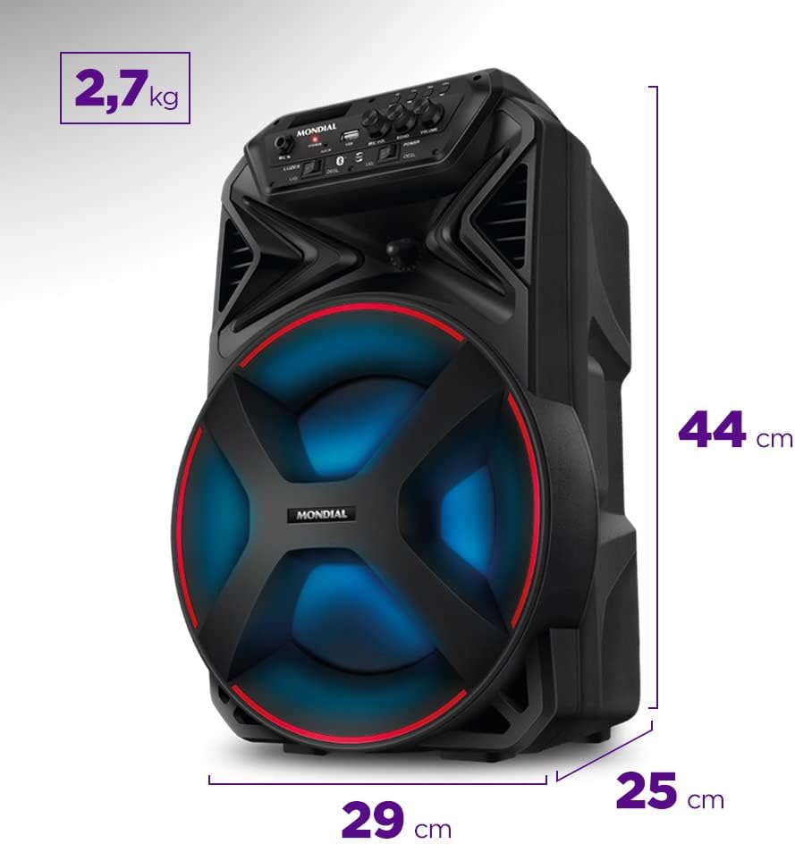Caixa Amplificada Connect Partyplus, Mondial, Preto, 250W RMS, Bivolt - CM-250