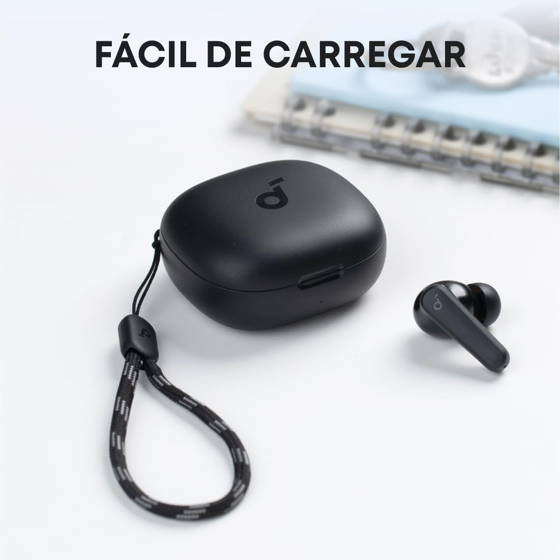 soundcore P20i da Anker Fone de Ouvido Sem Fio, Drivers de 10mm, Graves Potentes, Bluetooth 5.3, 30H de Bateria, Resistência à Água, 2 Microfones IA, App Personalizável