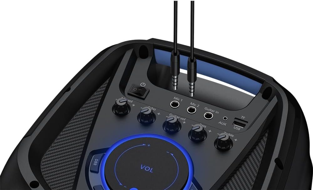 PHILIPS, Caixa de Som Bluetooth Party Speaker, com Luzes LED, TAX4209/78, FM, USB, Cartão SD, Auxiliar, TWS, Entradas Microfone/Guitarra