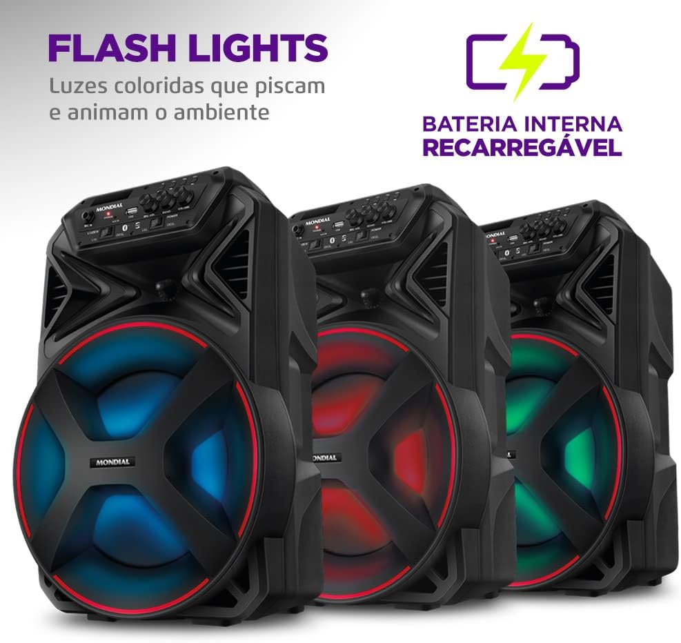 Caixa Amplificada Connect Partyplus, Mondial, Preto, 250W RMS, Bivolt - CM-250