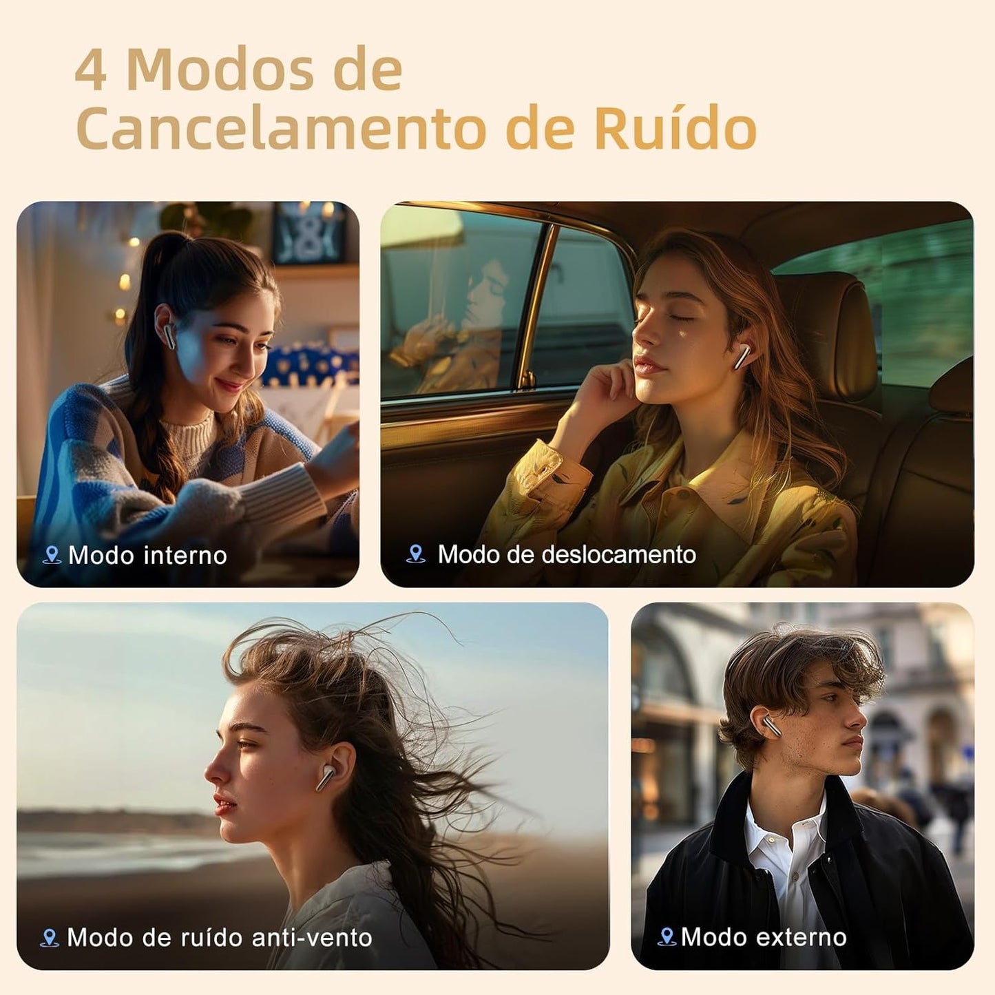 Fones de Ouvido QCY MeloBuds Pro, Fone Bluetooth com Cancelamento de Ruído Ativo, Certificação Hi-Res, 34 Horas De Reprodução, Preto (Black)
