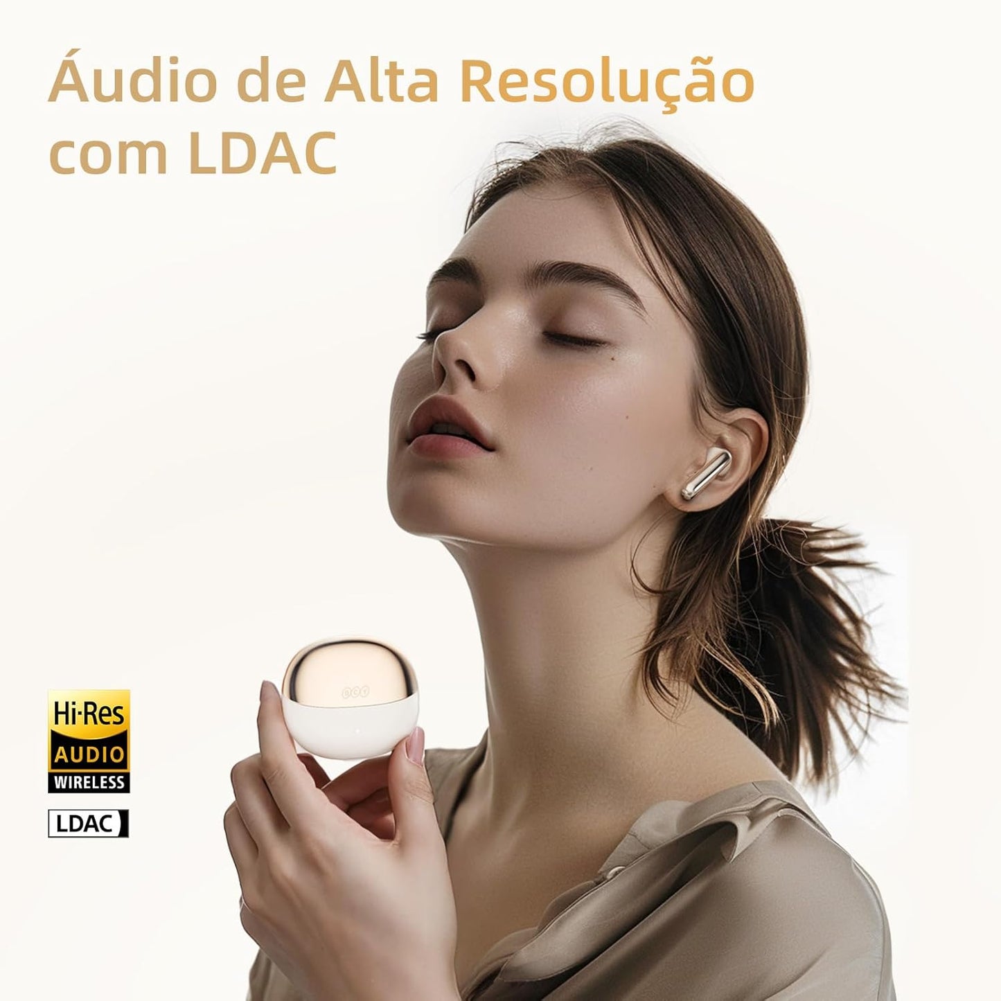 Fones de Ouvido QCY MeloBuds Pro, Fone Bluetooth com Cancelamento de Ruído Ativo, Certificação Hi-Res, 34 Horas De Reprodução, Preto (Black)