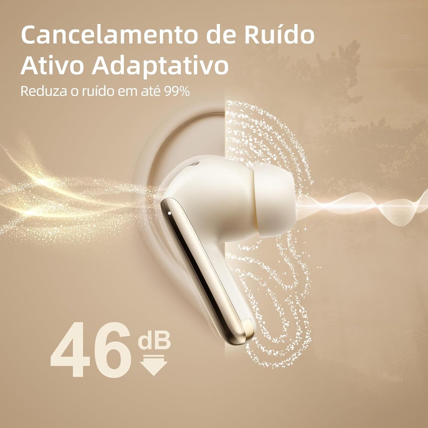 Fones de Ouvido QCY MeloBuds Pro, Fone Bluetooth com Cancelamento de Ruído Ativo, Certificação Hi-Res, 34 Horas De Reprodução, Preto (Black)