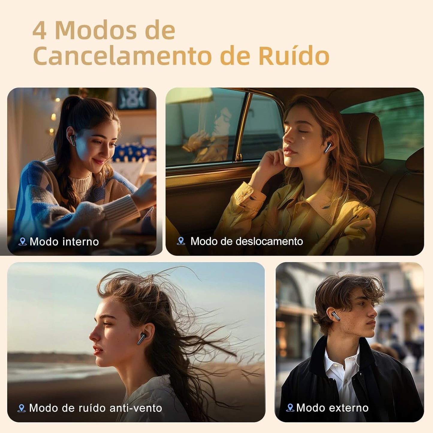 Fones de Ouvido QCY MeloBuds Pro, Fone Bluetooth com Cancelamento de Ruído Ativo, Certificação Hi-Res, 34 Horas De Reprodução, Preto (Black)