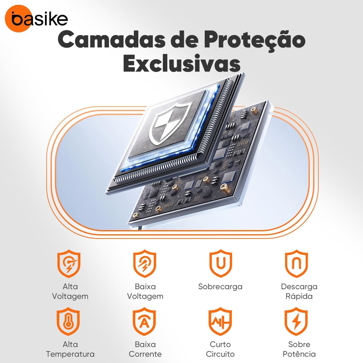 Basike Carregador Portátil 10000mAh, Mini Power Bank com Cabos Integrados, Carregamento Rápido 22.5W(MAX), Pequeno, Led Indicador de Bateria para iPhone/Samsung/Huawei/Xiaomi, etc (Cinza)