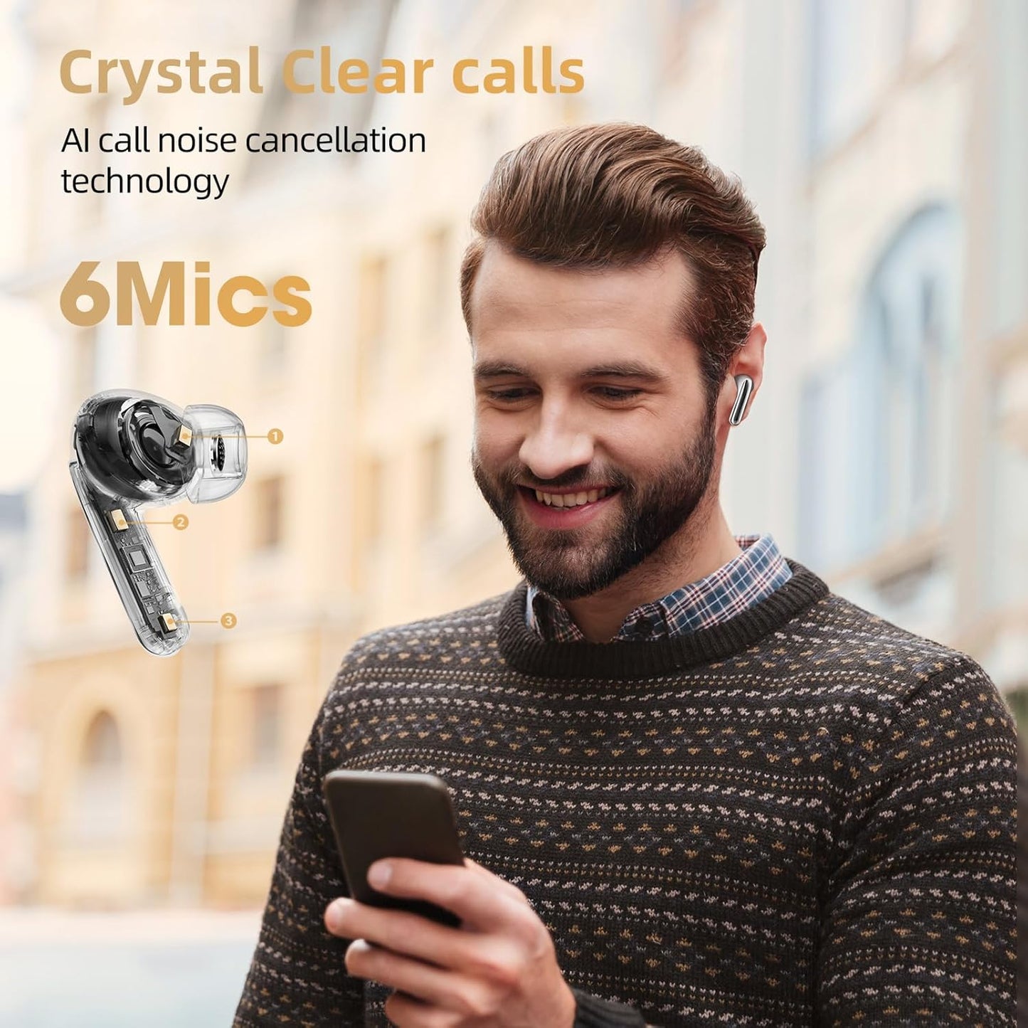 Fones de Ouvido QCY MeloBuds Pro, Fone Bluetooth com Cancelamento de Ruído Ativo, Certificação Hi-Res, 34 Horas De Reprodução, Preto (Black)