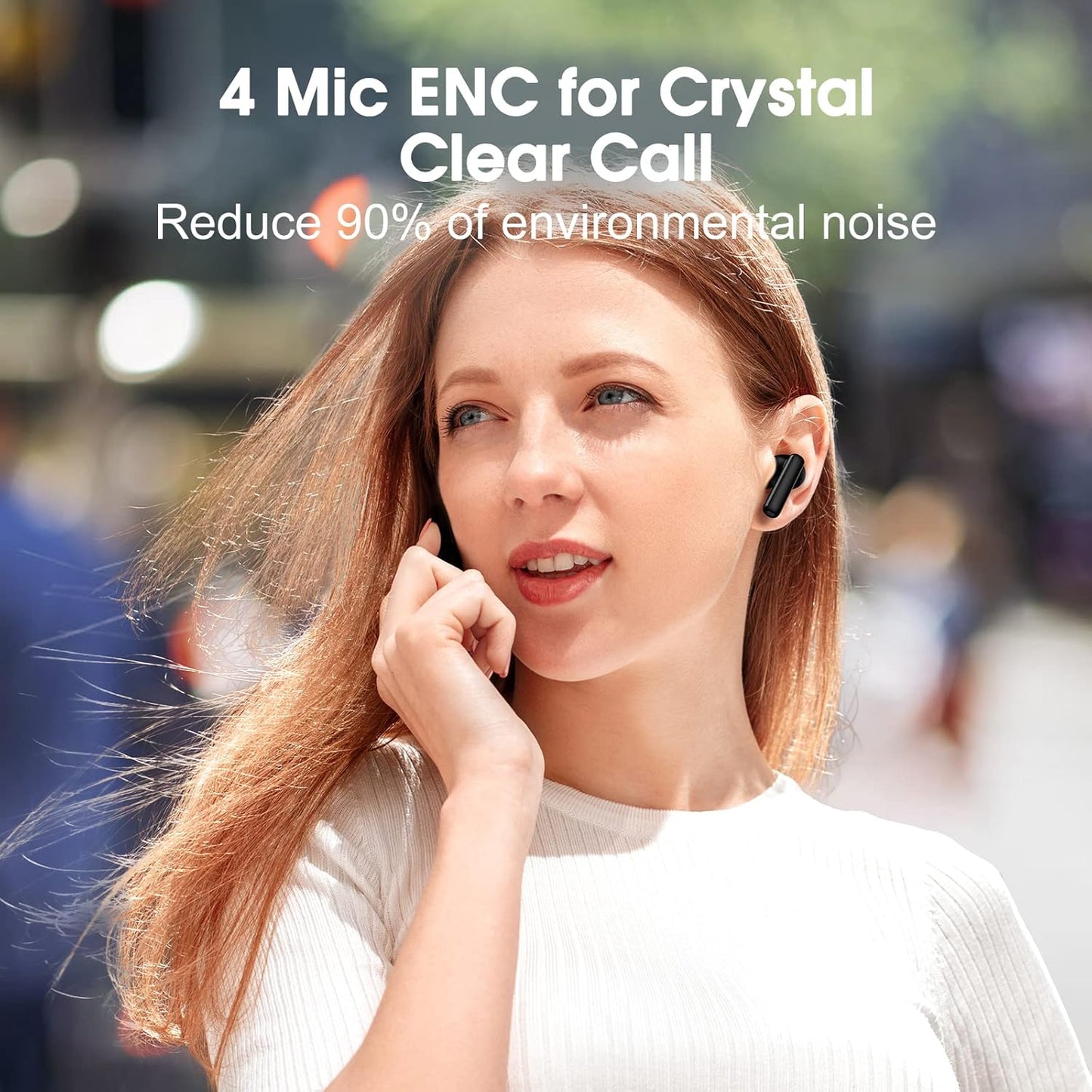 QCY T13 ANC Fone Bluetooth 5.3, Fone de Ouvido Sem Fio com Cancelamento de Ruído Ativo, 30horas de Reprodução, Preto