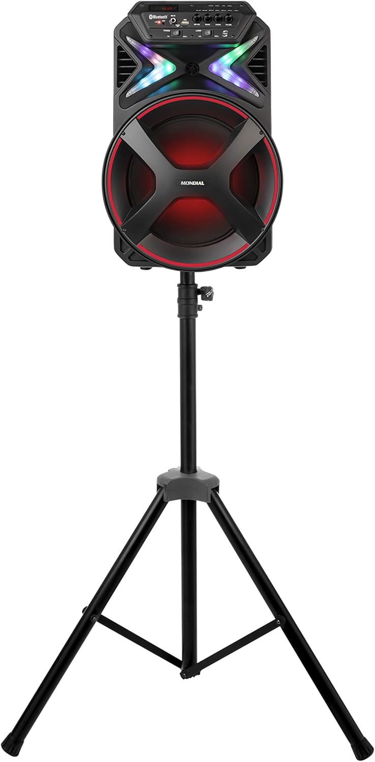 Caixa Amplificada Connect Lights, Mondial, Preto/Vermelho, 400W RMS, Bivolt - CM-400